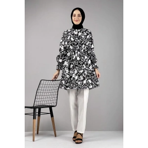 Moda Çizgi Desenli Tunik