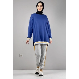 Moda Çizgi Desenli Tunik