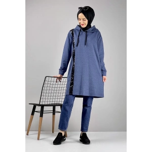 Moda Çizgi Desenli Tunik