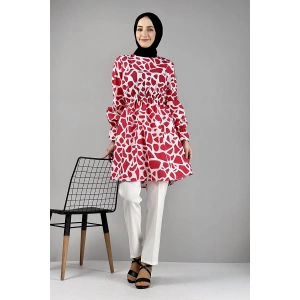 Moda Çizgi Desenli Tunik