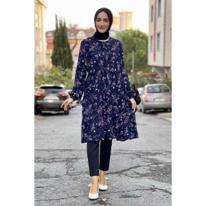 Moda Çizgi Desenli Tunik