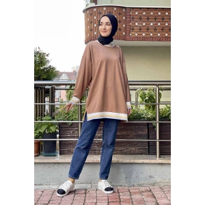 Moda Çizgi Desenli Tunik