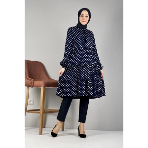 Moda Çizgi Desenli Tunik