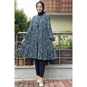 Moda Çizgi Desenli Tunik