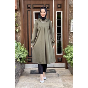 Moda Çizgi Desenli Tunik