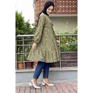 Moda Çizgi Desenli Tunik