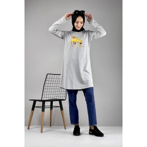 Moda Çizgi Desenli Tunik