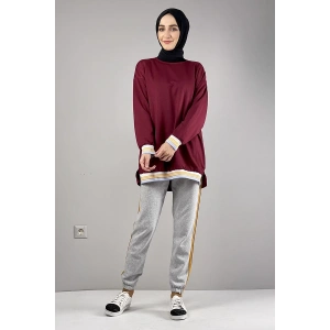 Moda Çizgi Desenli Tunik