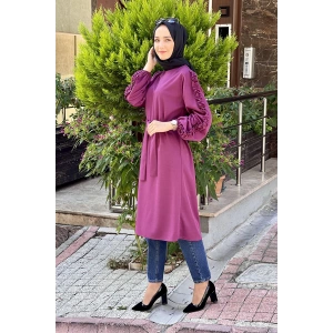 Moda Çizgi Desenli Tunik