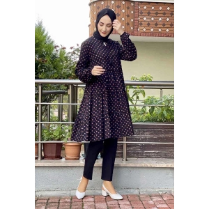 Moda Çizgi Desenli Tunik