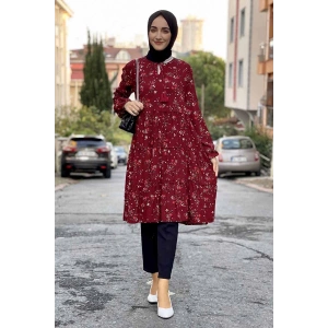 Moda Çizgi Desenli Tunik