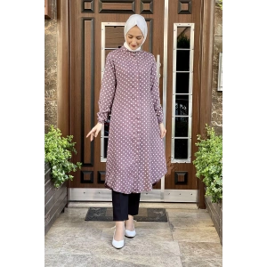 Moda Çizgi Desenli Tunik