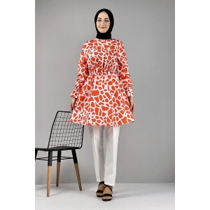 Moda Çizgi Desenli Tunik