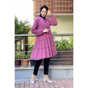 Moda Çizgi Desenli Tunik