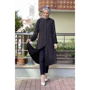 Moda Çizgi Desenli Tunik