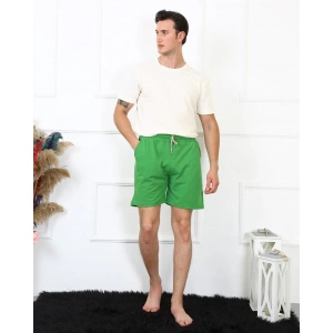 Moda Çizgi Erkek Lakost Fıstık Yeşili Şort 27487