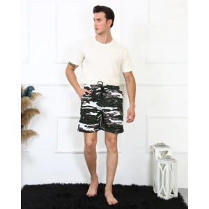 Moda Çizgi Erkek Lakost Siyah Şort 27487