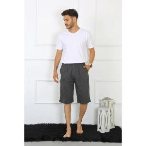 Moda Çizgi Erkek Pamuk Antrasit Kapri 27480