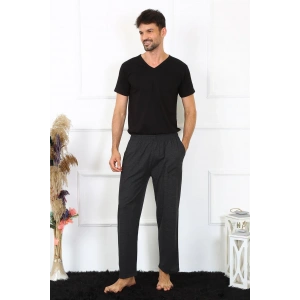 Moda Çizgi Erkek Pamuk Antrasit Tek Alt Pijama 27495