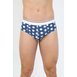 Moda Çizgi Erkek Pamuk Desenli Likralı Slip Lacivert 40131