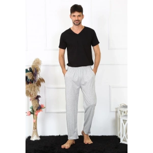 Moda Çizgi Erkek Pamuk Gri Tek Alt Pijama 27495