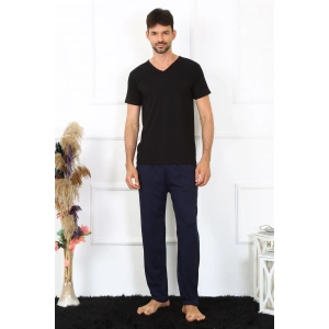 Moda Çizgi Erkek Pamuk Lacivert Tek Alt Pijama 27495