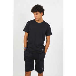 Moda Çizgi Erkek Pamuk Lakost Alt Üst Kaprili Pijama Takım Lacivert 6874