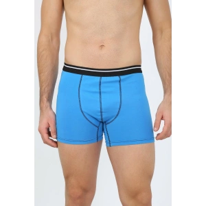 Moda Çizgi Erkek Pamuk Likralı Boxer Mavi 40133