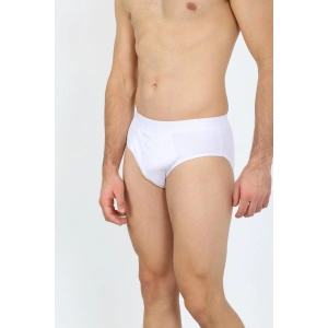Moda Çizgi Erkek Pamuk Likralı Slip Beyaz 40132