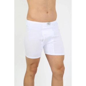 Moda Çizgi Erkek Pamuk Paçalı Külot Beyaz 40130
