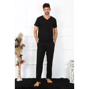 Moda Çizgi Erkek Pamuk Siyah Tek Alt Pijama 27495