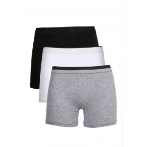 Moda Çizgi Erkek Penye 3lü Boxer 40100