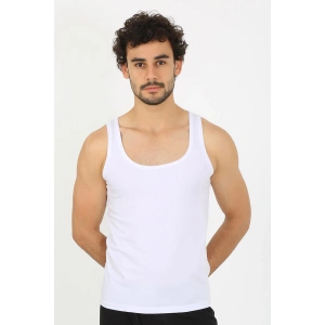 moda çizgi Erkek Penye Beyaz Atlet  6566