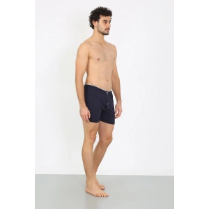 Moda Çizgi Erkek Penye Boxer Lacivert 40091