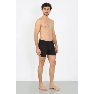 Moda Çizgi Erkek Penye Boxer Siyah 40091
