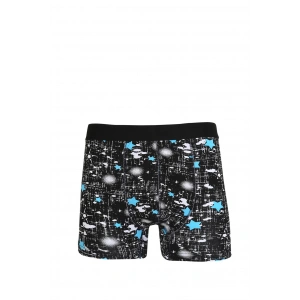 Moda Çizgi Erkek Penye Likralı Desenli Boxer 40116