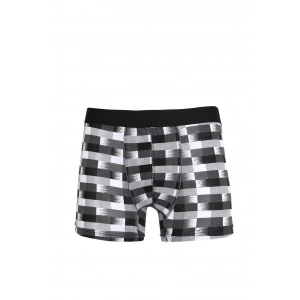 Moda Çizgi Erkek Penye Likralı Desenli Boxer 40120