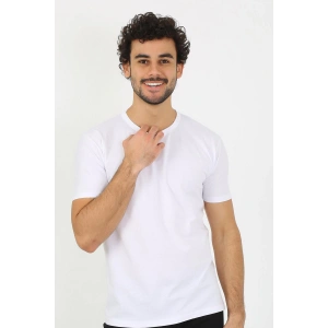 moda çizgi Erkek Sıfır Yaka Beyaz Penye Atlet 6567