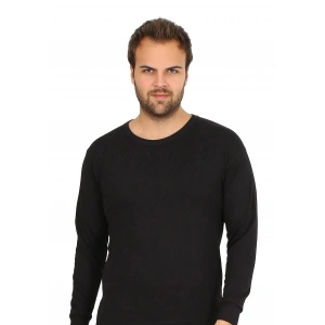 Moda Çizgi Erkek Termal Üst Kışlık İçlik Siyah 6869