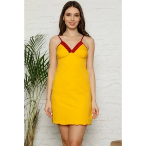 Moda Çizgi İp Askılı Penye Gecelik 396