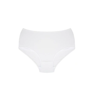 Moda Çizgi Kadın Büyük Beden Külot Beyaz 40264