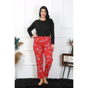 Moda Çizgi Kadın Büyük Beden Tek Alt Pijama 27503