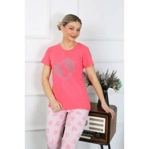 Moda Çizgi Kadın Kısa Kol Penye Pijama Takımı 4211