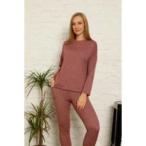 Moda Çizgi Kadın Pamuk Eşofman Takım 9035