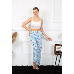Moda Çizgi Kadın Pamuklu Alt Pijama 27469