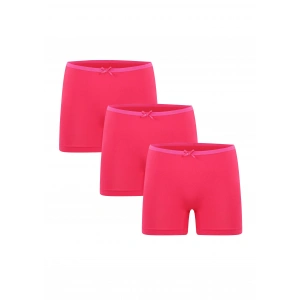 Moda Çizgi Kadın Penye 3lü Boxer Fuşya 40260