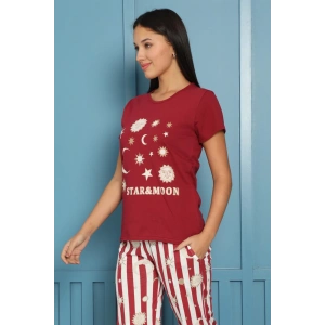 Moda Çizgi Kadın Penye Pijama
