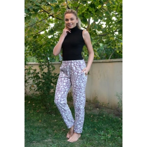 Moda Çizgi Kadın Welsoft Polar Tek Alt Pijama 210055
