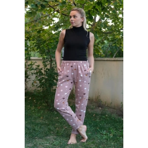 Moda Çizgi Kadın Welsoft Polar Tek Alt Pijama 210056