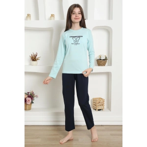 Moda Çizgi Kız Çocuk Penye Pijama Takım 20421